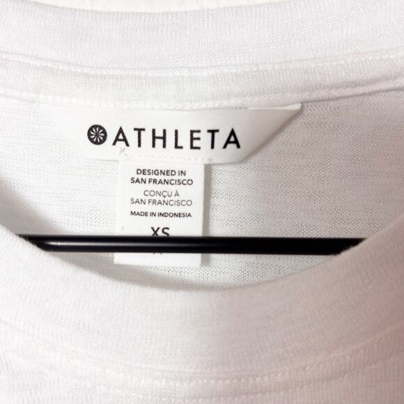 ATHLETA WHITE XS WOMEN SLEEVELESS TANK PRE-OWNED - Picture 3 of 4